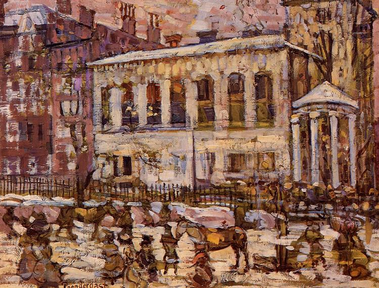 Boston - Śnieżny Dzień - 1910