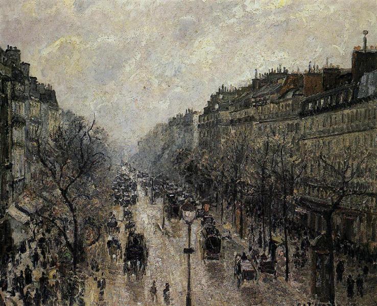 Boulevard Montmartre Mañana Brumosa - 1897