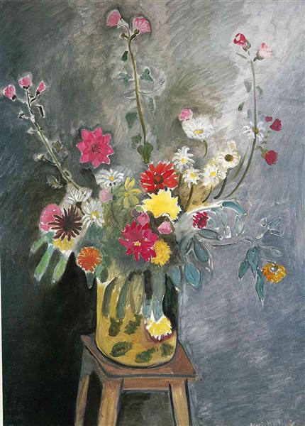 Bouquet de fleurs mixtes 1917 