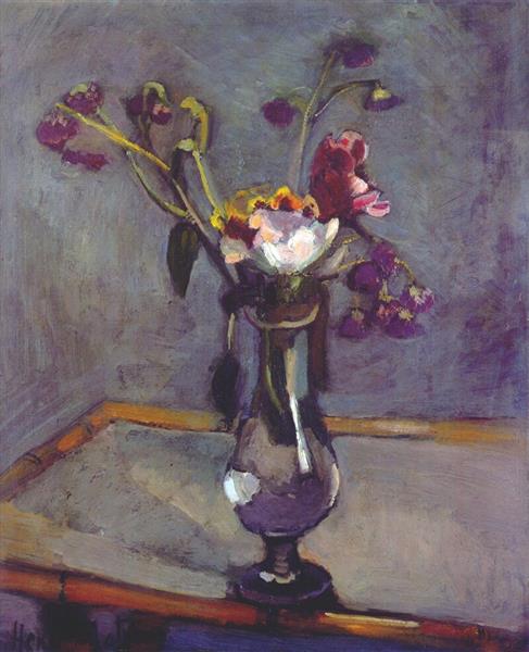 Bouquet on a bamboo table 1903 