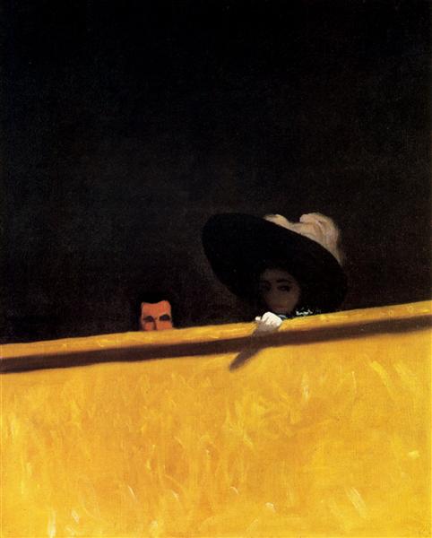 Palcos in the Theater - The Knight and the Lady - 1909