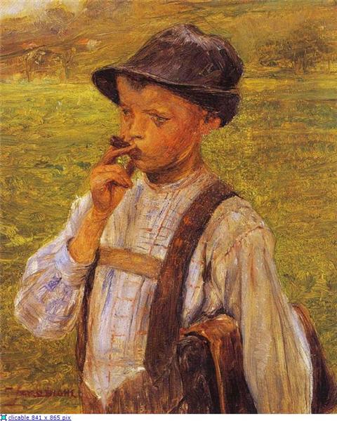 Niño Fumando - 1900