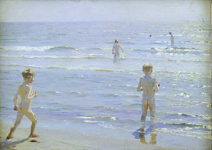 Kinder baden - 1892