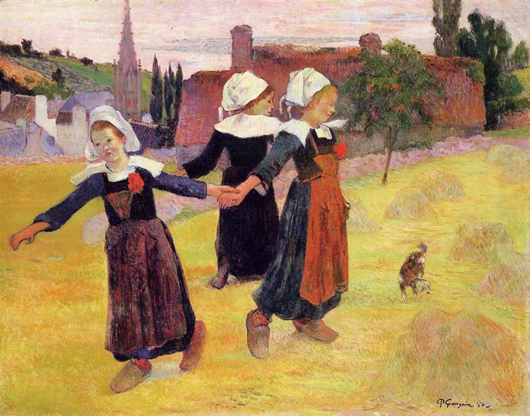 Meninas bretãs dançando - 1888