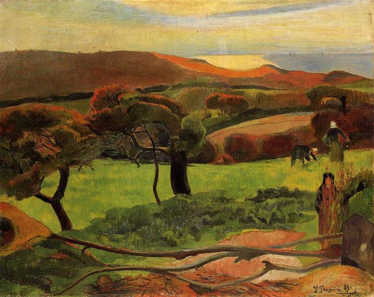 Paysage de Breton - Campos by the Sea (Le Pouldu) - 1889