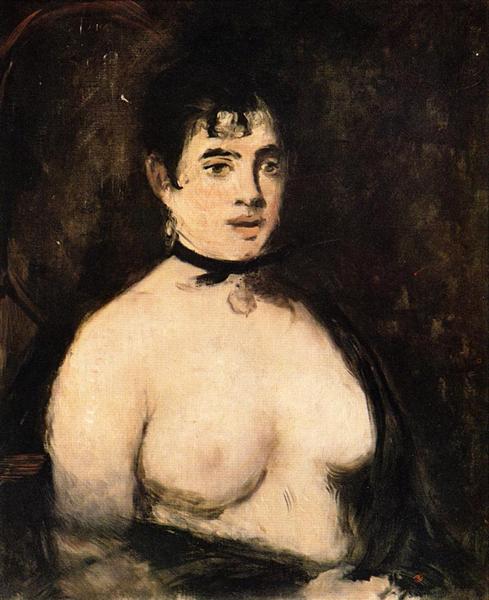 Morena with bare breasts - 1872