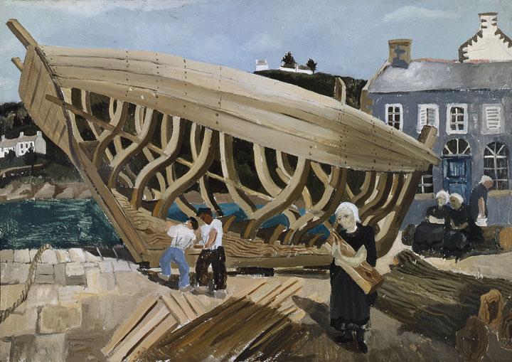 Building the ship - Tréboul - 1930