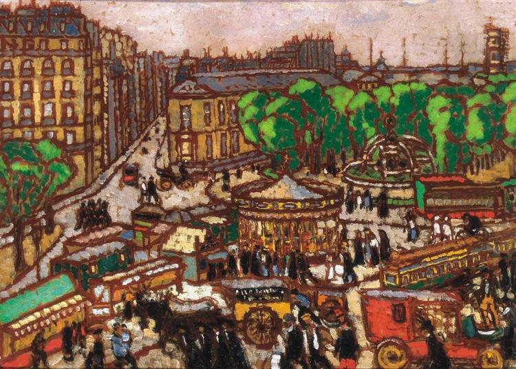 Scene of the busy city - 1914