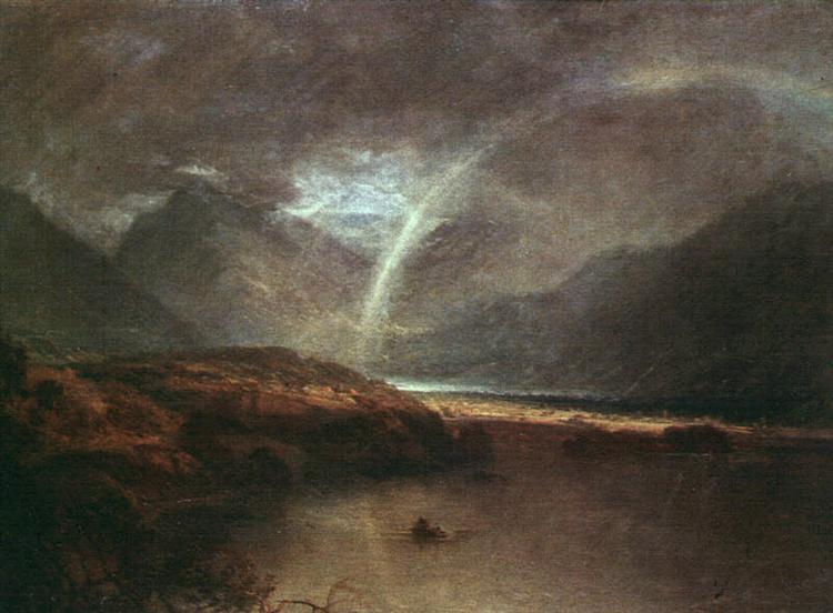 Buttermere Lake - mit einem Teil von Cromackwater - Cumberland - eine Dusche - 1798