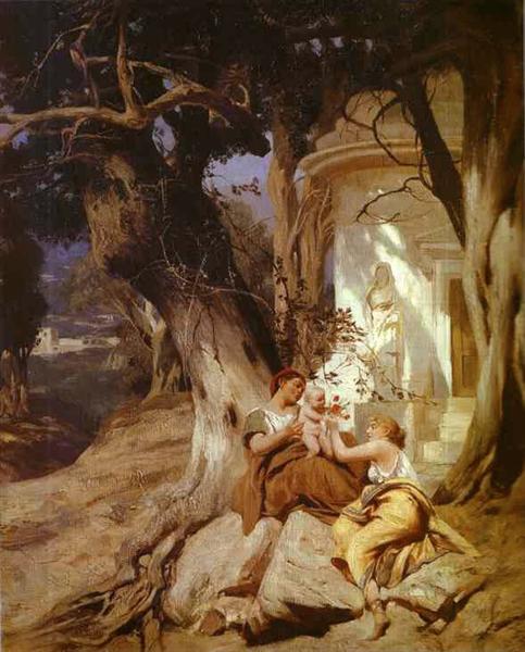 Ved siden af ​​et tempel (idyll) - 1881