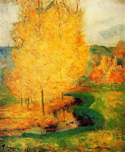 Neben dem Stream - Herbst - 1885