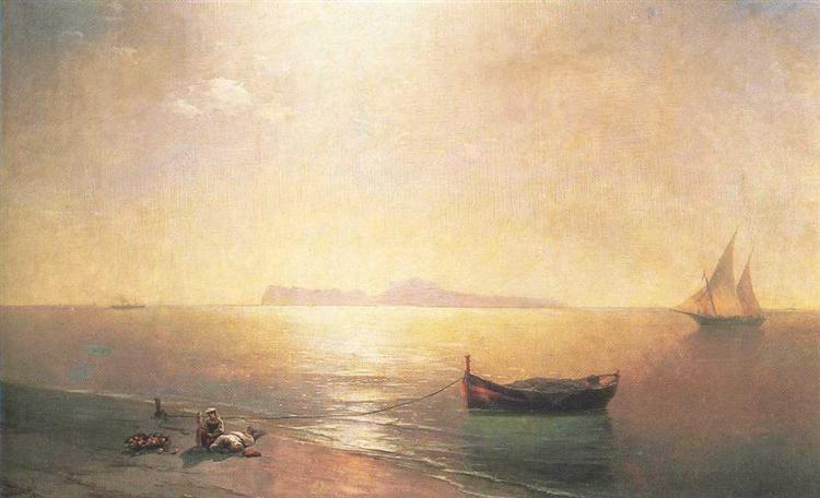 Calme en mer Méditerranée - 1892