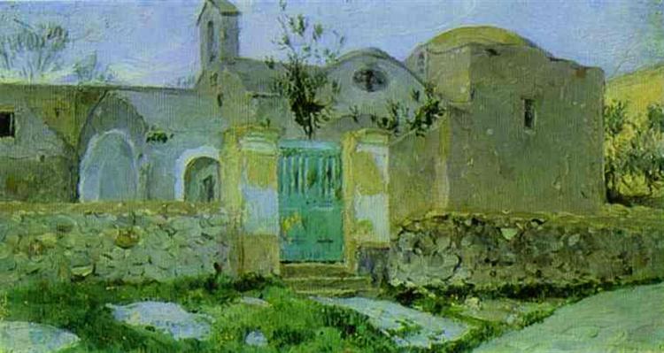 Capri. Eingang zum Kloster. - 1908