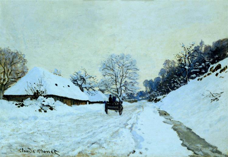 Cart on the Snowy Road with the Saint-Simeon Farm - 1865