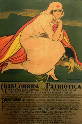 Cartel Corrida Benéfica De Toros - 1921