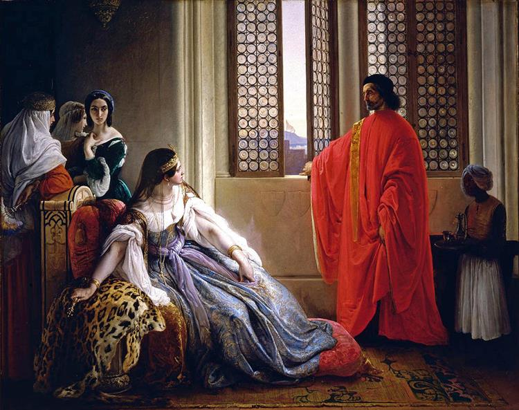 Caterina Cornaro rejetée du trône chypique - 1842