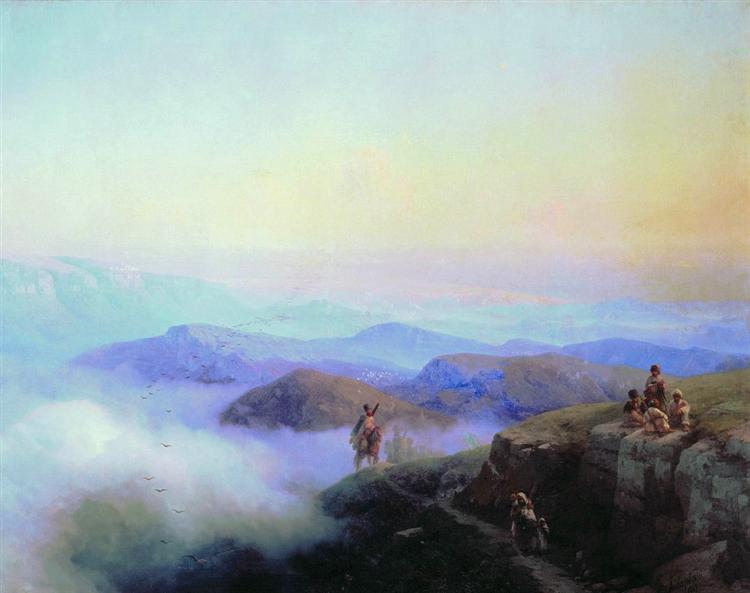 Chaînes de montagne du Caucase - 1869