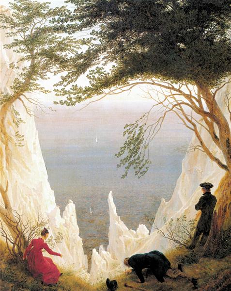 Chalk cliffs on Rügen - 1819