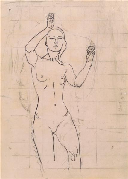 Study of the character of Venus in the cave - 1914