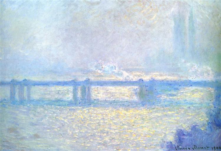 Charing Cross Bridge - bewölkte Zeit - 1900