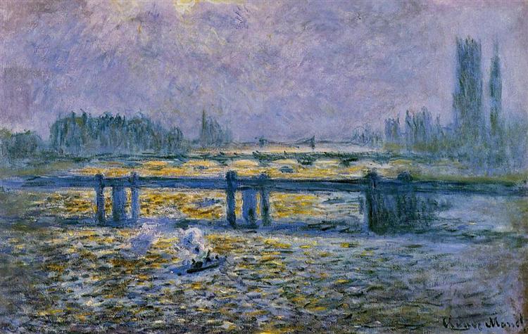 Charing Cross Bridge - Überlegungen zu Themse - 1901