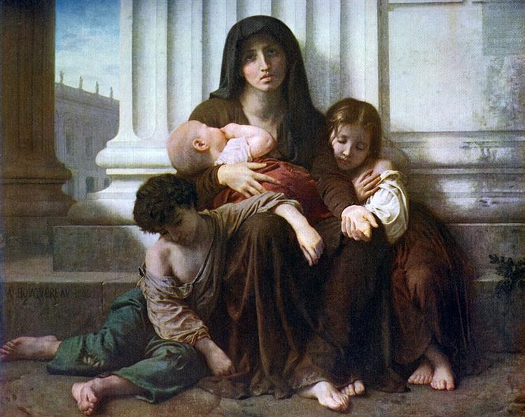 Charity or the homeless family - 1865