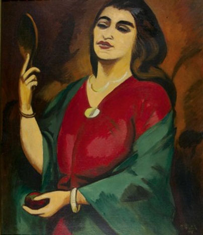 Charlotte Pechstein cu oglindă - 1917