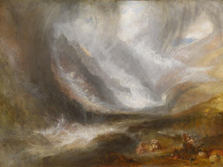 Val D'Aosta: Snow Storm - Avalanche and Storm - 1837