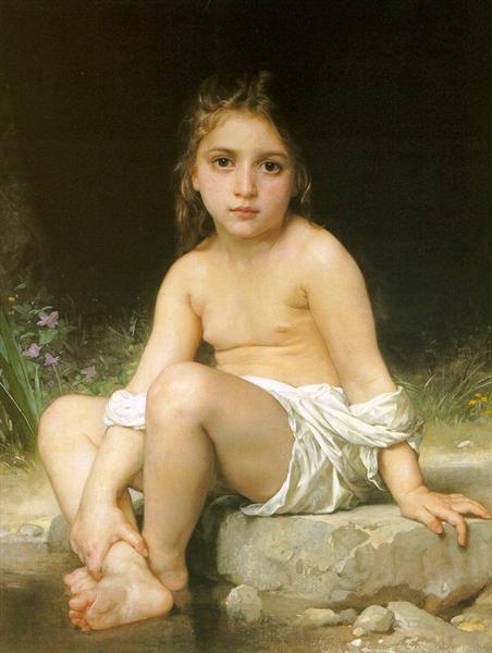 Child in the bathroom - 1886