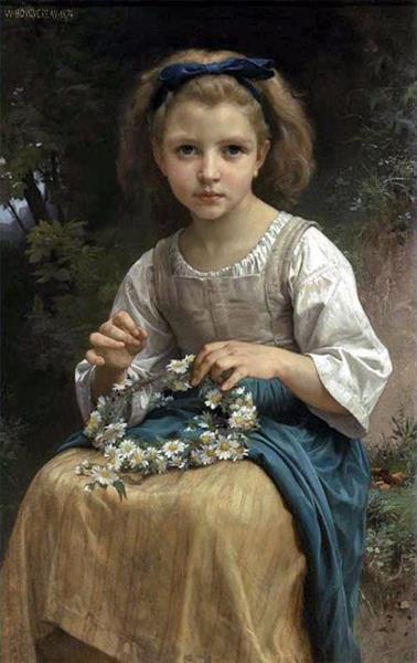 Child Braiding a Crown - 1874