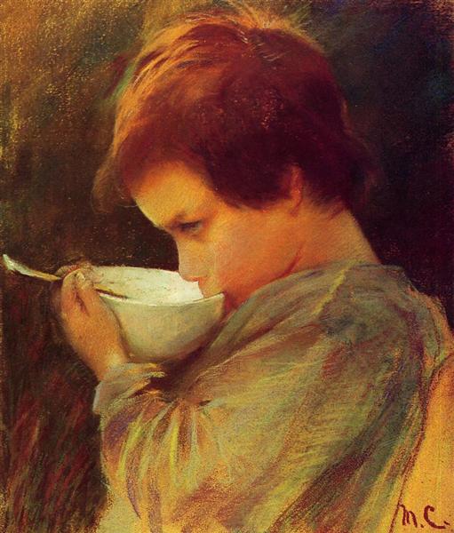 Child Drinking Milk - 1868