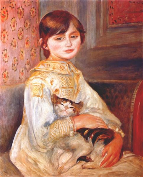 Criança com gato (Julie Manet) - 1887