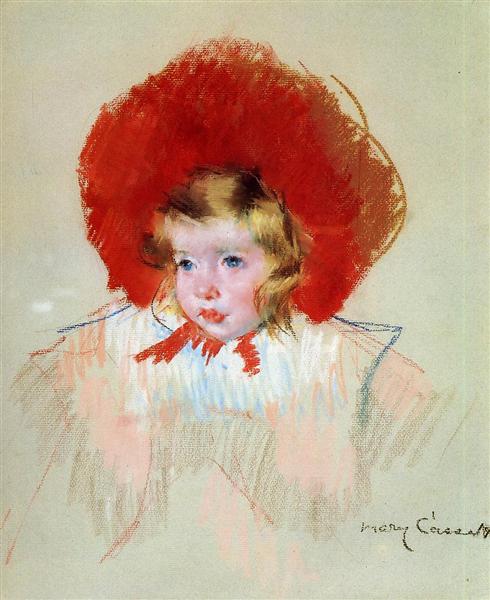 Enfant avec un chapeau rouge - 1908