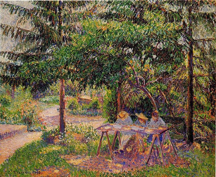 Children in a Garden at Eragny - 1892