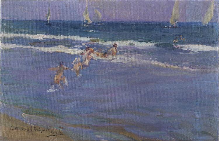 Bambini in mare - 1909