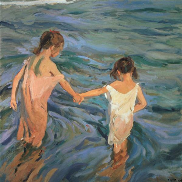 Niños En El Mar - 1909