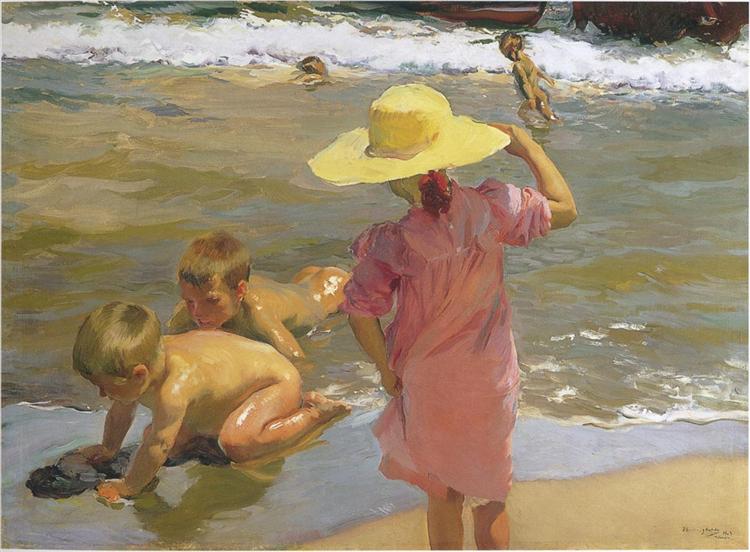 Bambini in riva al mare - 1903