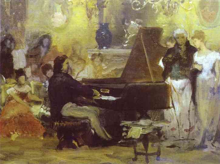 Chopin agissant dans la chambre d'amis d'Anton Radziville à Berlin en 1829 - 1887