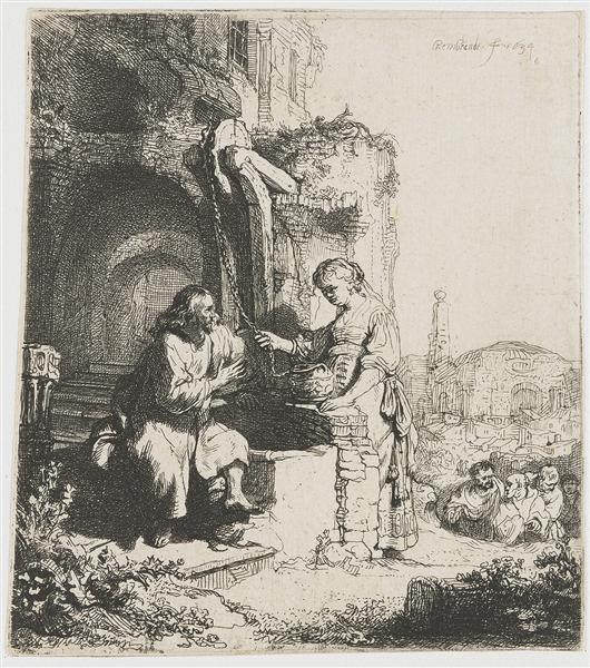 Christ et la femme de Samarie entre les ruines - 1634