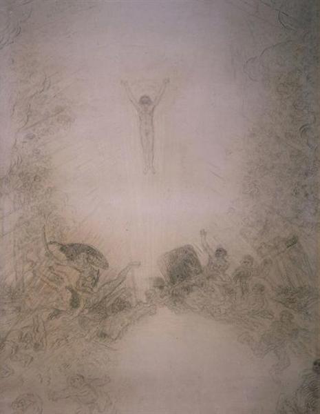 Christ rising to heaven - 1885