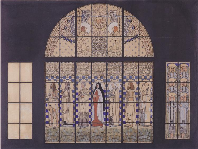 AM Steinhof Church - Design of the East Side Windows - 1905