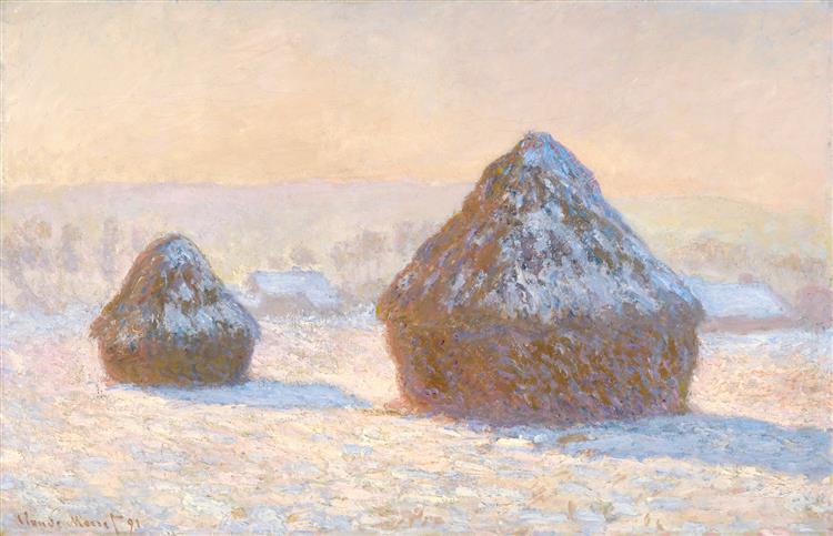 Wheatstacks - Snow Effect - i morgen - 1891