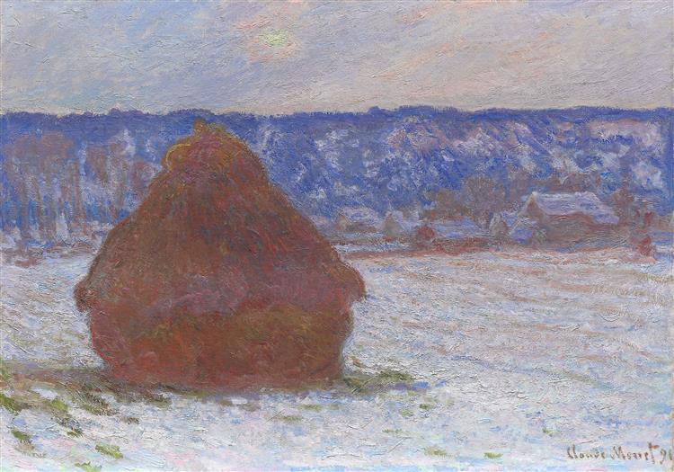 Wheat Pile (Snow Effect - Cloudy Day) - 1891