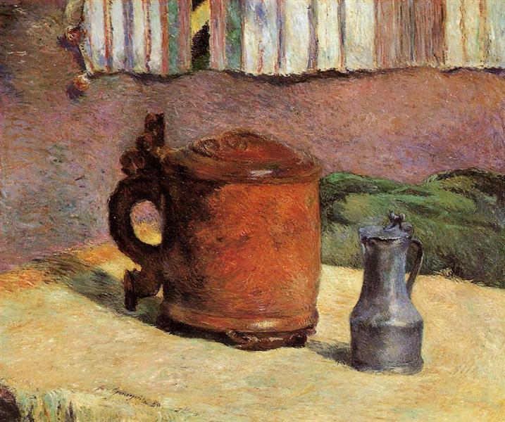 Irin Schlamm und Cup -Krug - 1880