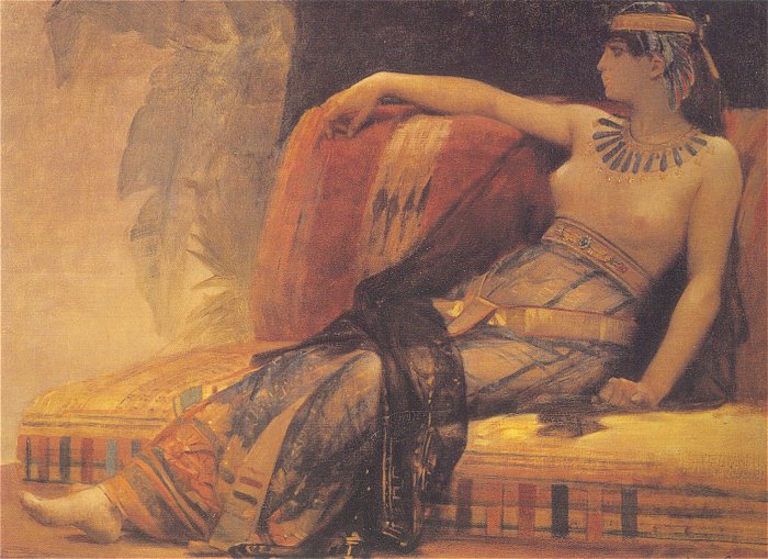 Cleopatra (69-30 f.Kr.) - Förberedande studie för "Kleopatra testar gift på fördömda fångar" - 1887