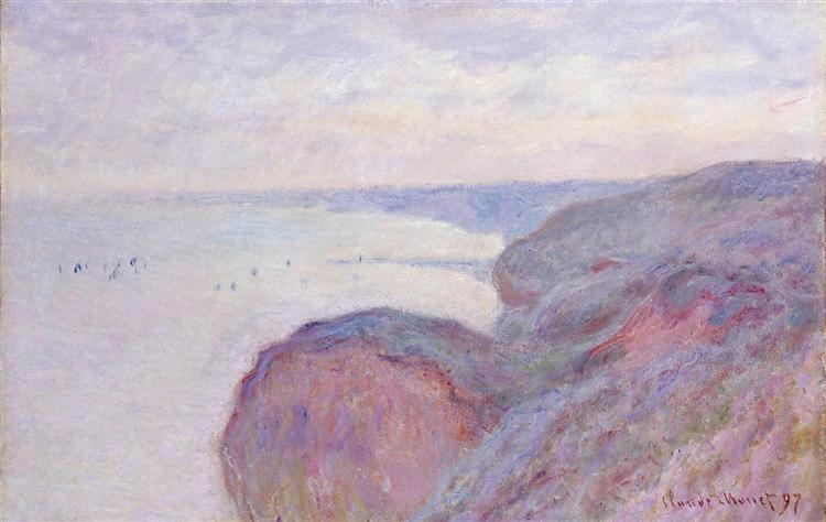 Cliff Near Dieppe - Cloude Skies - 1897