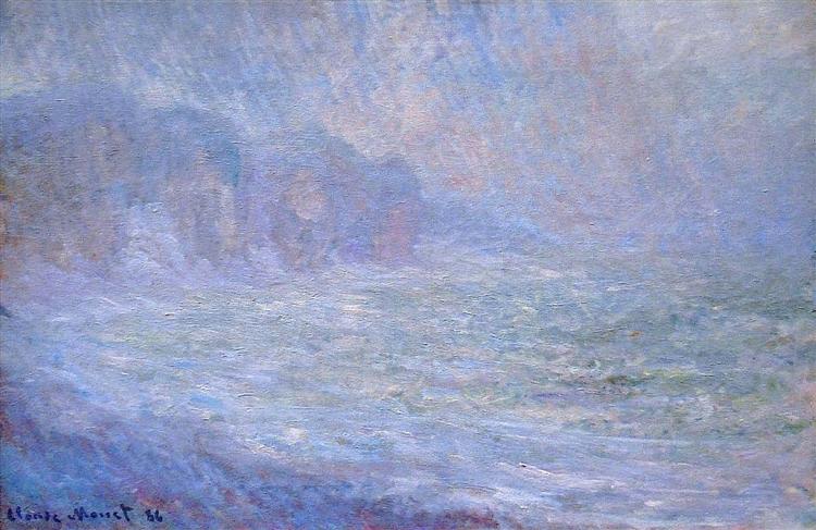 Pourville Cliffs - Regen - 1886