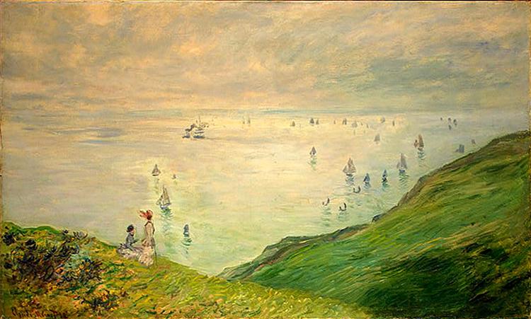 Gehen Sie durch die Klippen in Pourville - 1882