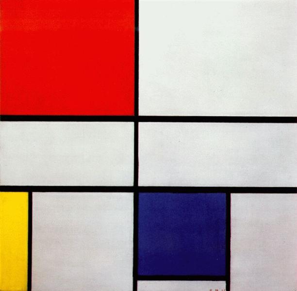 Composition C (No.III) with red - yellow and blue - 1935