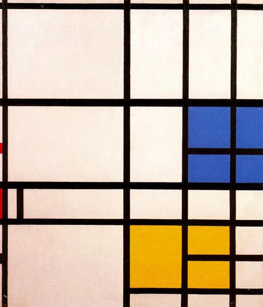 Composition N. 11 London with blue - red and yellow